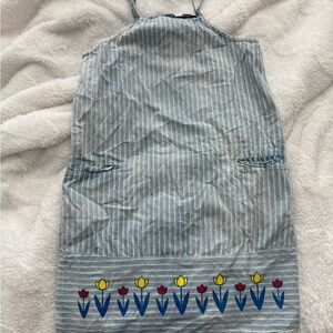 Very J Blue and White Striped Halter Top